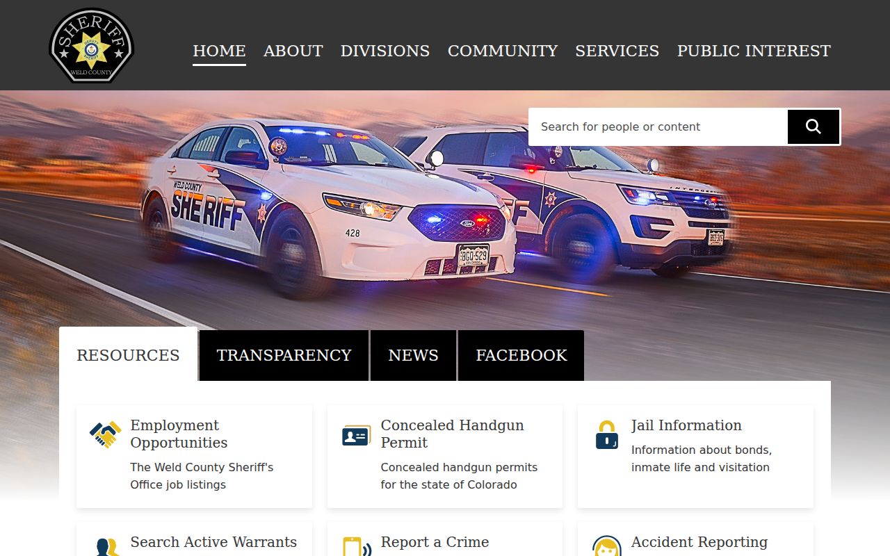 Weld County Sheriff arrest and booking service information