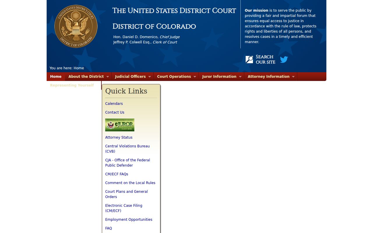 Federal criminal court records outside Weld County courts